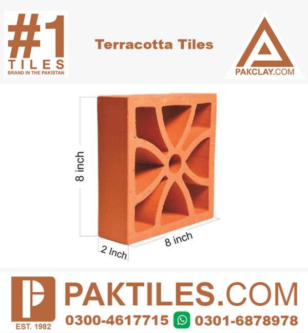 Pak Clay Bricks Terracotta Jali Tiles Size in inches Rates Lahore